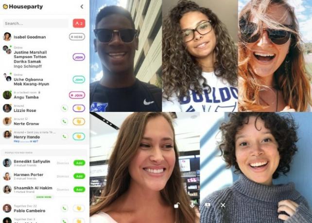Houseparty on videokõnede sotsiaalne võrgustik, kus saab pidevalt sisse helistada sõpradega ja kohtuda sõprade sõpradega