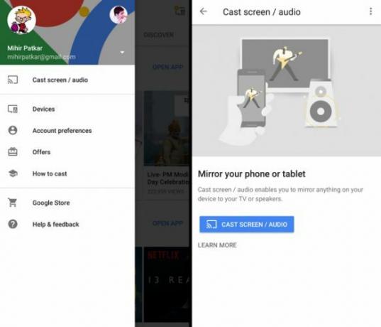 peegel android tv chromecast