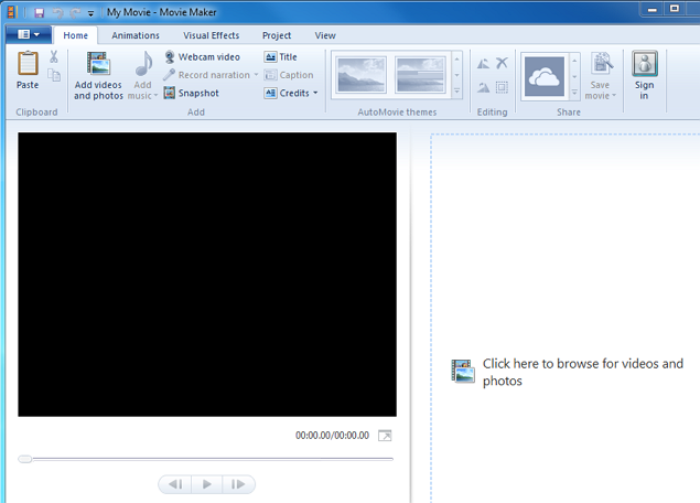 Windows-Movie-Maker-Interface