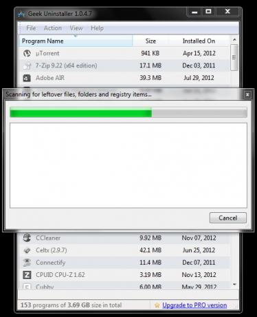 eemaldage tarkvara Windows 7-st