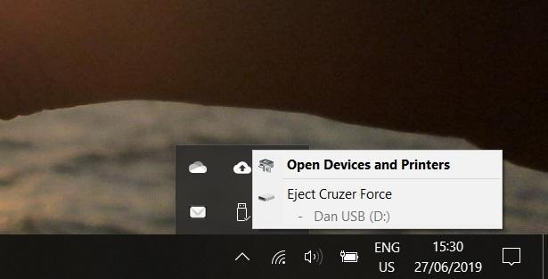 väljutage usb windows 10