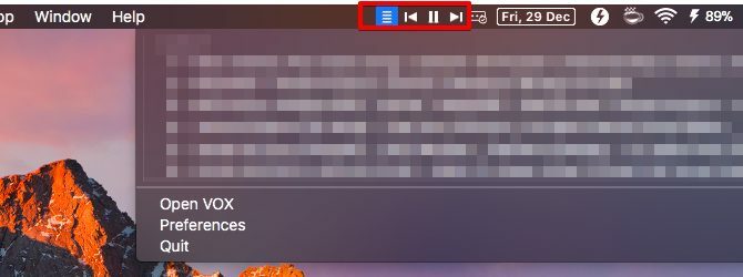 vox-Mac menüüribarakendused