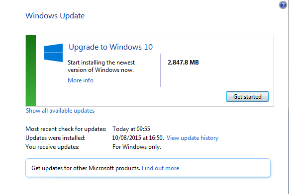 Uuendage versioonile Windows-10-nüüd