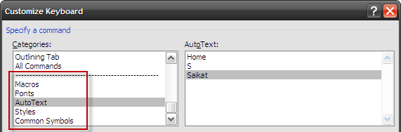 Seadistage kohandatud kiirklahvid MS Wordis ja tehke petuleht Kohanda Keyboard4