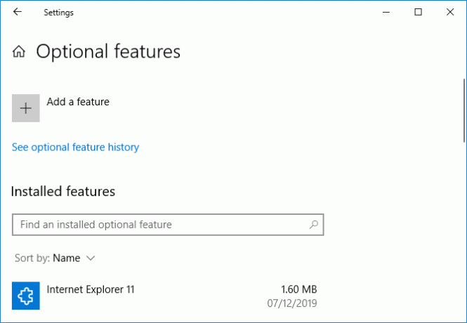 Windows 10 valikulised funktsioonid