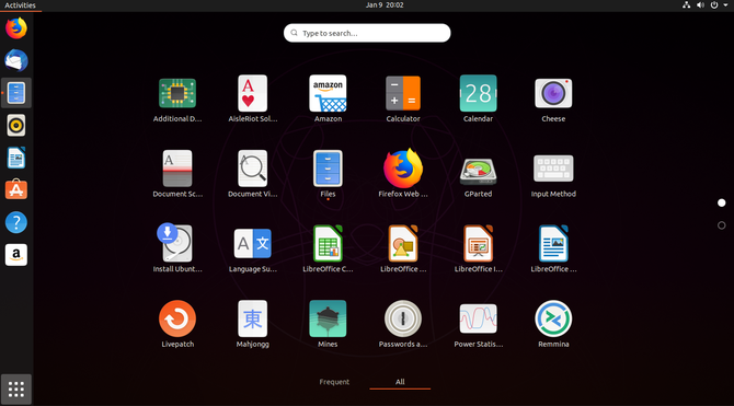 Ubuntu rakenduse sahtel