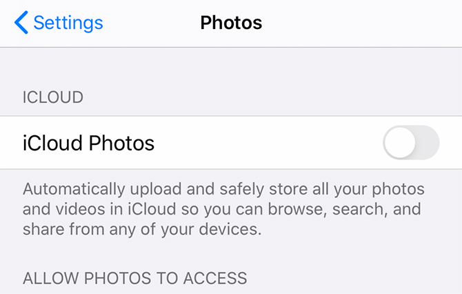 Säästke oma iPhone iCloudi fotodel ruumi