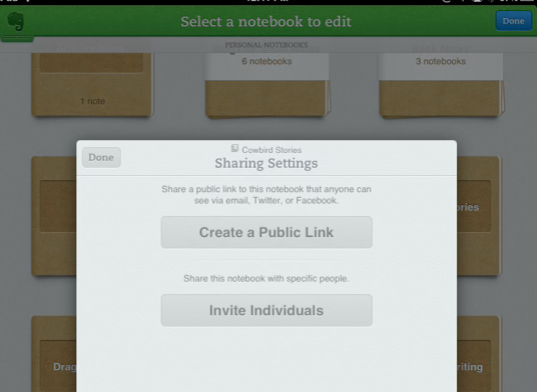 evernote rakenduse ipad