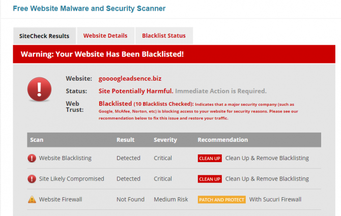 sucuri sitecheck - kas minu veebikontosid häkkiti?