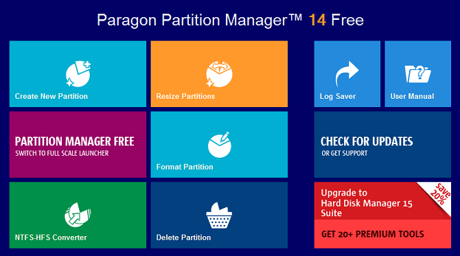 parimate partitsioonide haldurid windows paragon