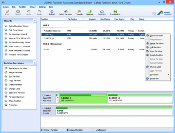 parimate partitsioonide haldurid windows aomei