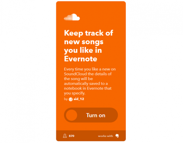 Ülim IFTTT-i juhend: kasutage veebi kõige võimsamat tööriista nagu Pro 41IFTTT SoundCloudToEvernote
