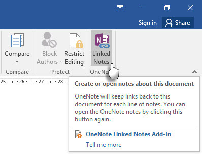 Microsoft OneNote - lingitud märkmed