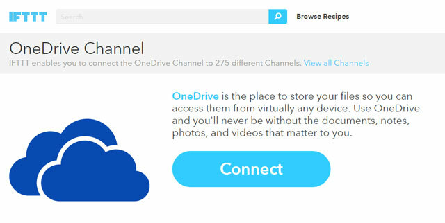 OneDrive IFTTT kanal