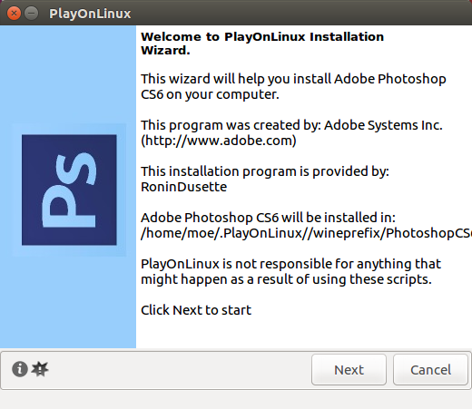 Kuidas installida Adobe Photoshop Linuxile - PS Installer