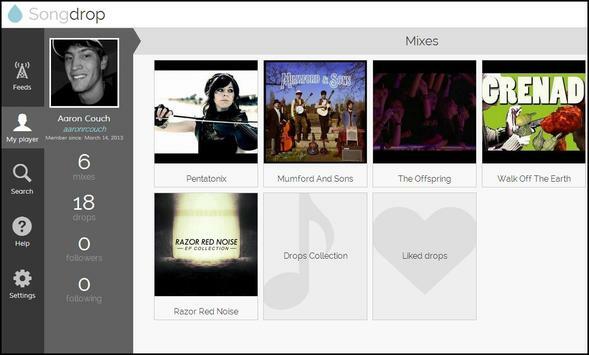 Songdrop: teie tasuta ja lemmik laulude salvestamise teenus, millest te seni ei teadnud, Songdrop My player