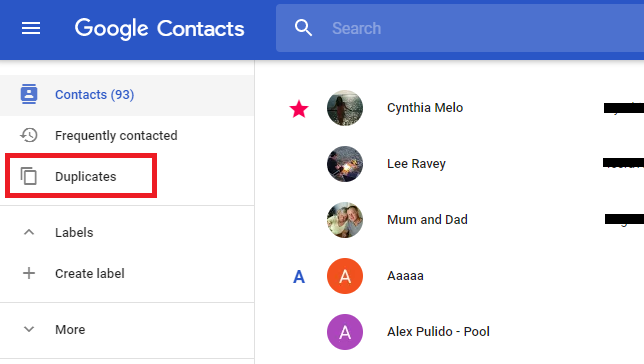 Kuidas leida ja ühendada duplikaatkontakte Google google'i duplikaatide kontaktides
