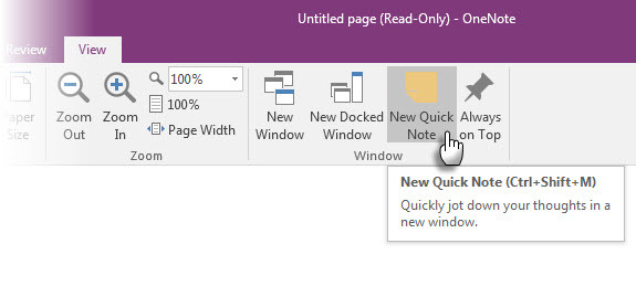 Microsoft OneNote - uus kiire märkus