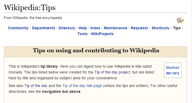 Wikipedia näpunäidete kogu