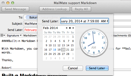 MailMate 10 minutit