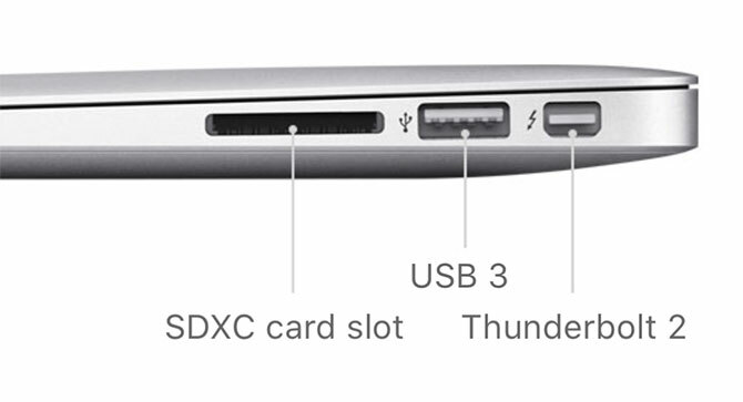 macbooki pordid - MacBook Air paremal küljel