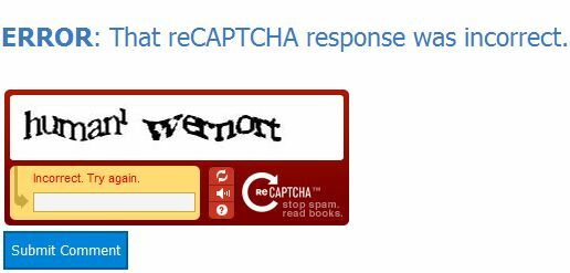 recaptcha manus vastus lehele