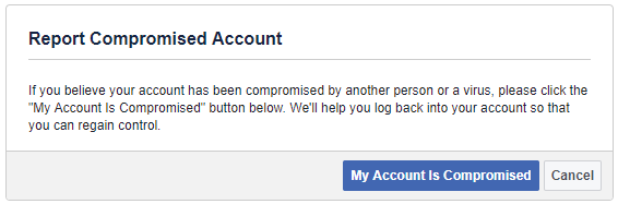 Teatage kahjustatud Facebooki kontost.