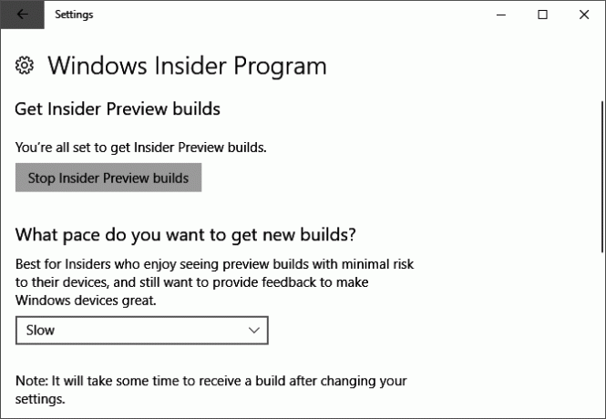 Kuidas saada Windows 10 loojaid värskendama kohe Windows 10 Insideri eelvaade Ehituse sätted 670x463