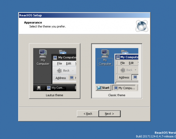 reactos ülevaade setupwizard7 teemast