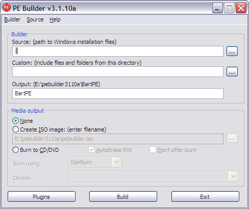 pe builder - looge Windows Live CD