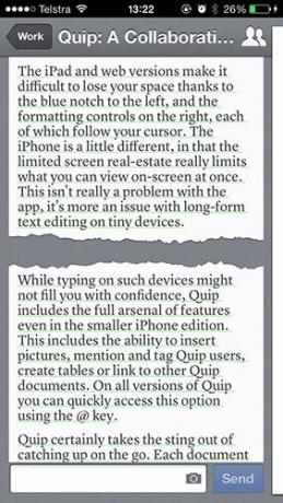 Quip: ühine, mobiilne esimene tekstiprotsessor iOS-i ja veebidokumentide niidiks
