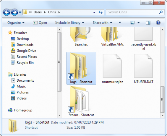 Windows-explorer-folder-shortcuts