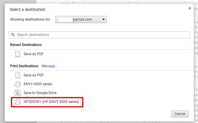Parandage Chromebooki tüütused - printimine