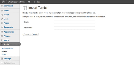 Mida uut pakub WordPress 3.3? tumblr import