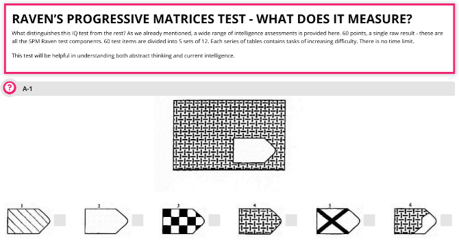 Tehke Raven Progressive Matrices test, et leida oma IQ ilma keele- või matemaatikaküsimusteta