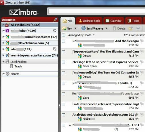 zimbra e-post