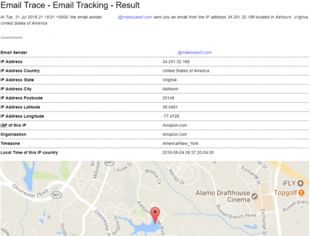 ip tracer e-posti päise analüüs