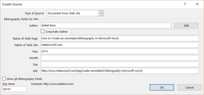 Vahekaardi Microsoft Wordi viited lihtne juhend MSWord BibliographyCreateSource