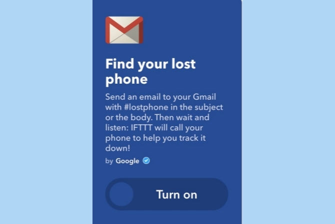 ifttt gmail leia kadunud telefon