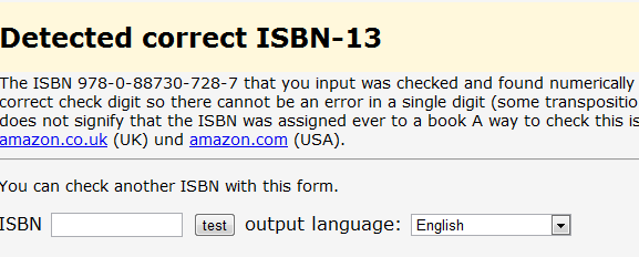 isbn numbri kontroll