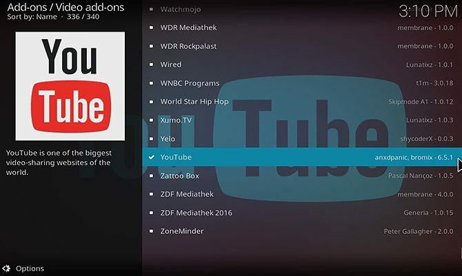 YouTube Kodi lisandmooduli installimine ja kasutamine - hoidlast installimine