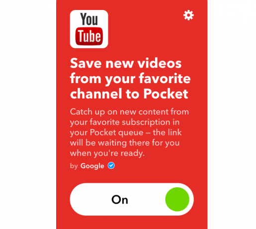 youtube ifttt säästa kanal videod tasku