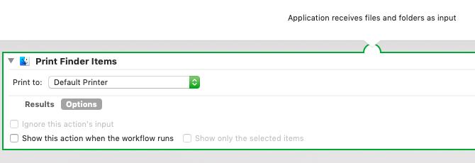 Automatori rakendus, et printida dokumente Mac-is