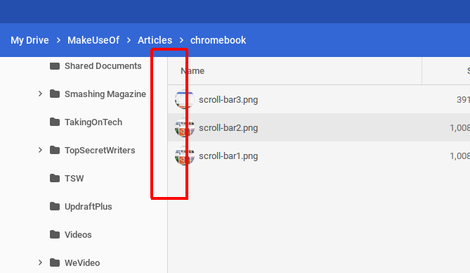 Parandage Chromebooki tüütused - automaatse peitmise kerimisribad