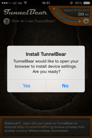 Seadistage VPN oma iPhone'is minutitega tunnelbear tunnelbear3 abil