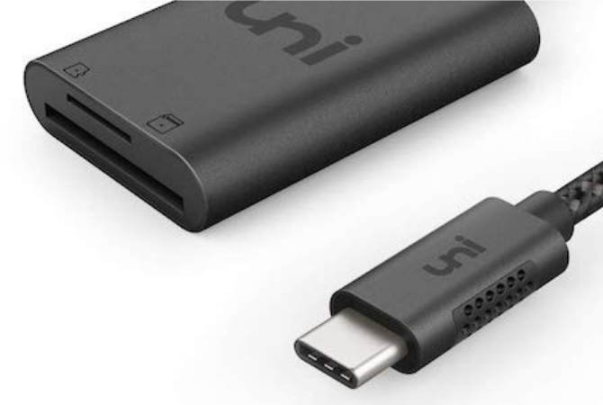 IPad Pro USB-C jaoks mõeldud Uni Micro SD kaardilugeja toote pilt