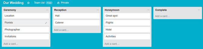 trello nõuanded armastavad romantilisi kuupäevi