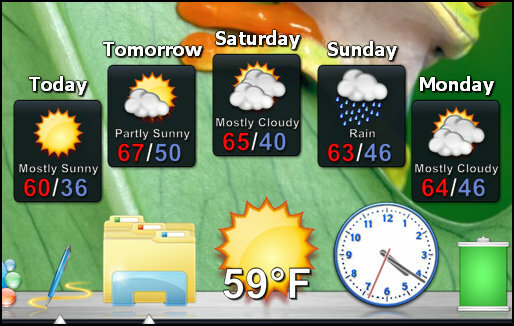 ObjectDock: kohandage oma töölauda kiiresti ja suurendage selle funktsionaalsust [Windows] ObjectDock Docklets Weather Klõpsake ja hoidke all, et vaadata 5-päevast prognoosi
