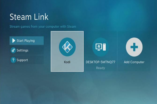 Kodi ikoon pärast Steam Linkile installimist