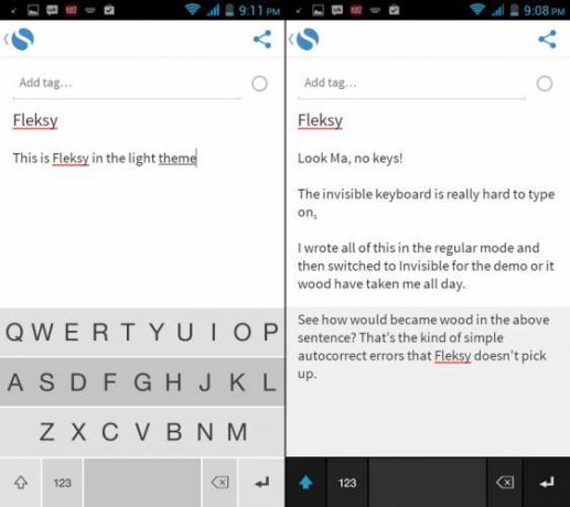 Fleksy-for Android-hele-teema-nähtamatu-režiim